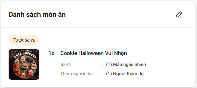 Danh sách món ăn PITO