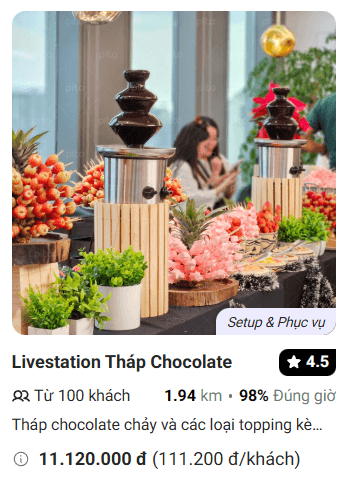 Live Station Tháp Chocolate PITO
