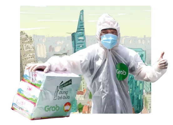 Phần ăn Grab car