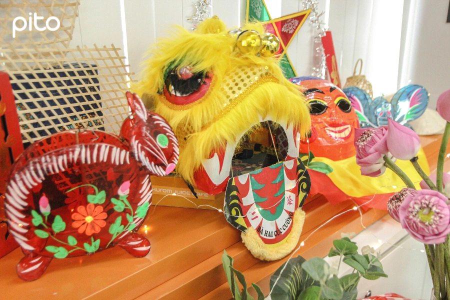 Đầu lân trang trí Trung thu
