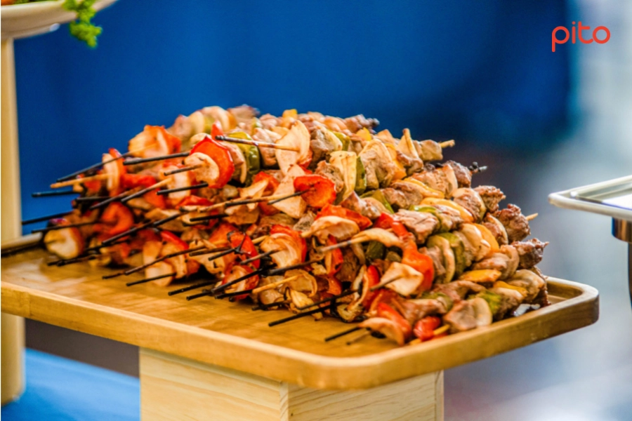 Bò nướng xiên que Buffet