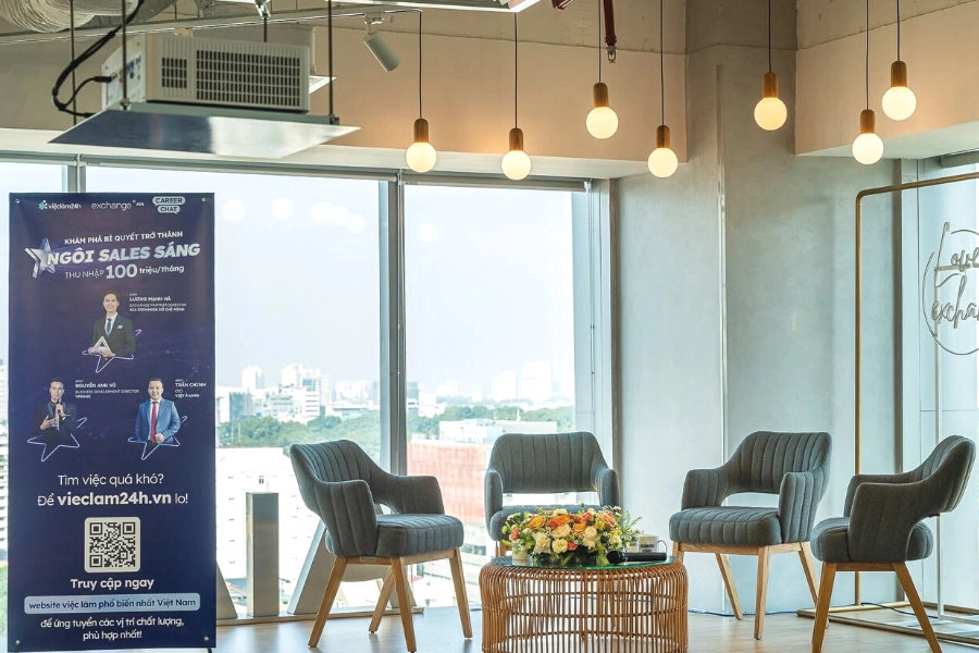 Khong-gian-dia-diem-to-chuc-Carrer-Chat Không gian địa điểm tổ chức Career Chat tại Việc làm 24h