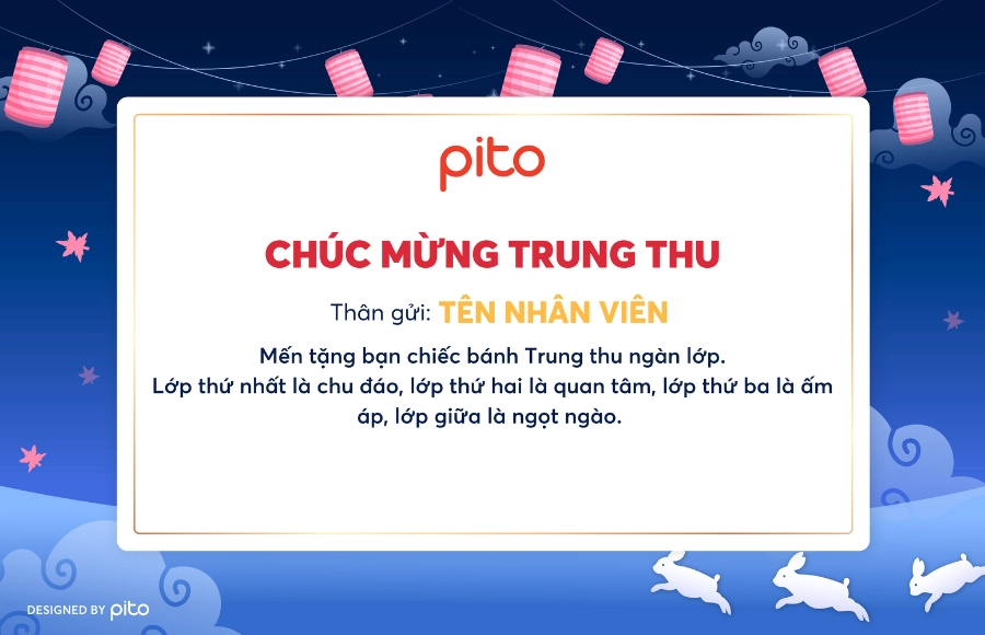 Thiệp Trung thu tặng nhân viên