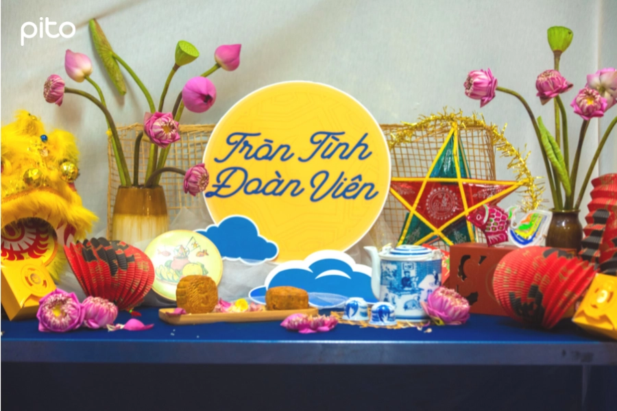 Trang trí Trung thu Tròn tình đoàn viên