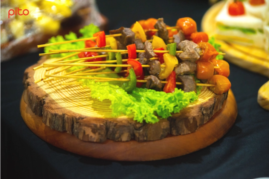 Xiên bò rau củ tiệc Finger Food