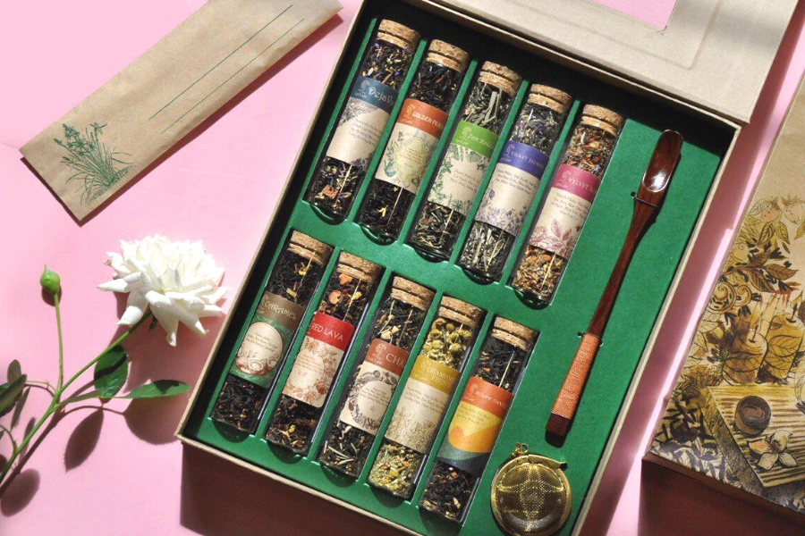 Set-tra-ong-nghiem Set trà ống nghiệm Quà 20/10