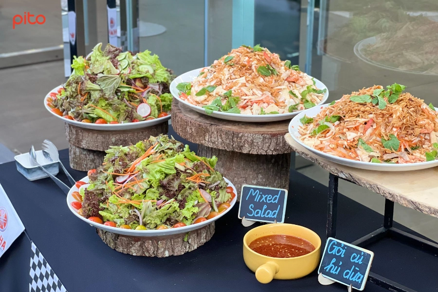 Món ăn Buffet Tất niên PITO