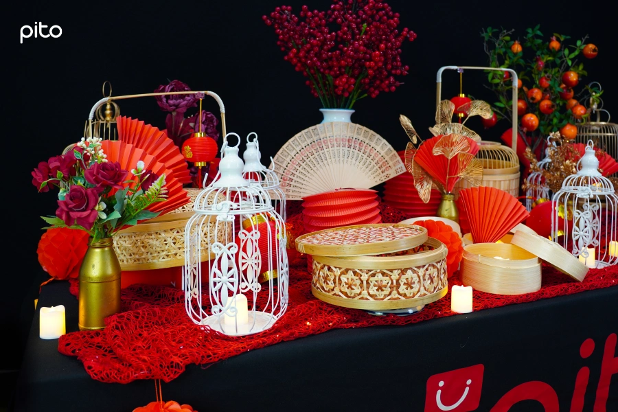 Trang-tri-ban-tiec-Tet Trang trí bàn tiệc Tết