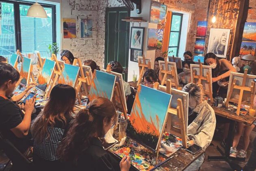 Workshop vẽ tranh cho trình 8/3