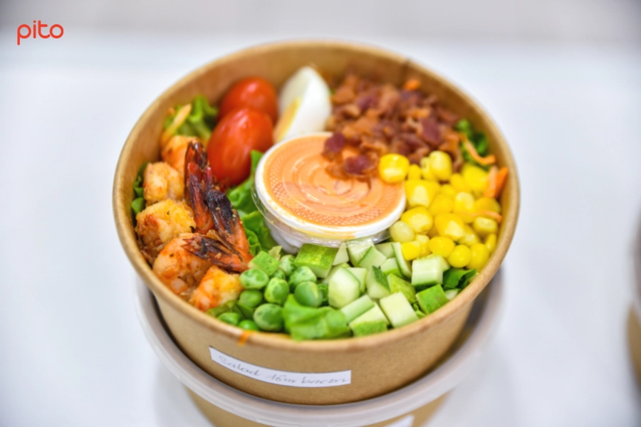 Salad tôm bacon trứng - PITO