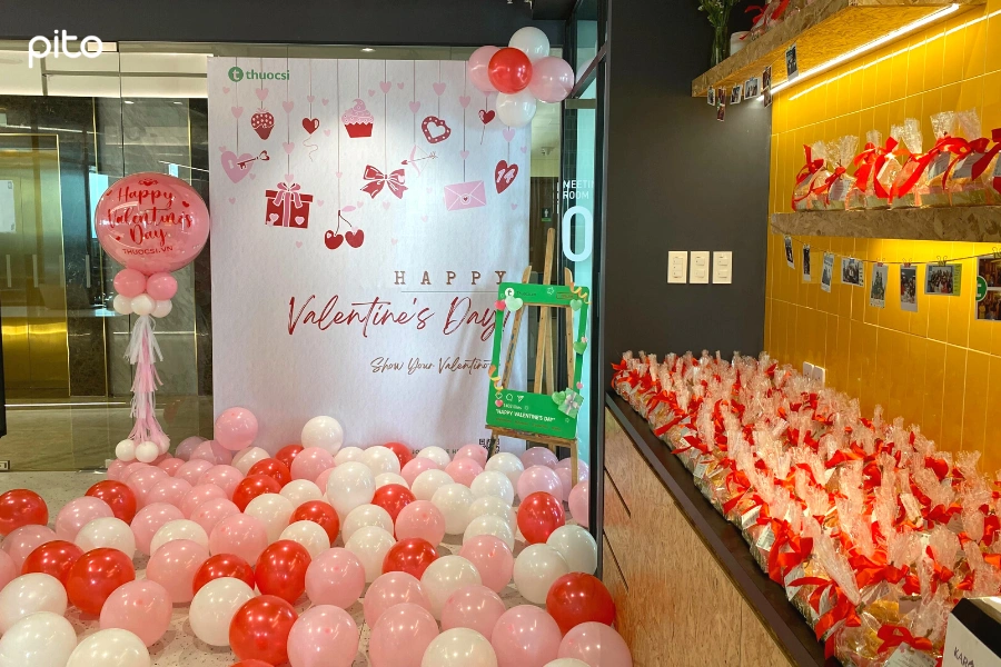 Trang-tri-Valentine-cong-ty-PITO Trang trí Valentine cho công ty - PITO