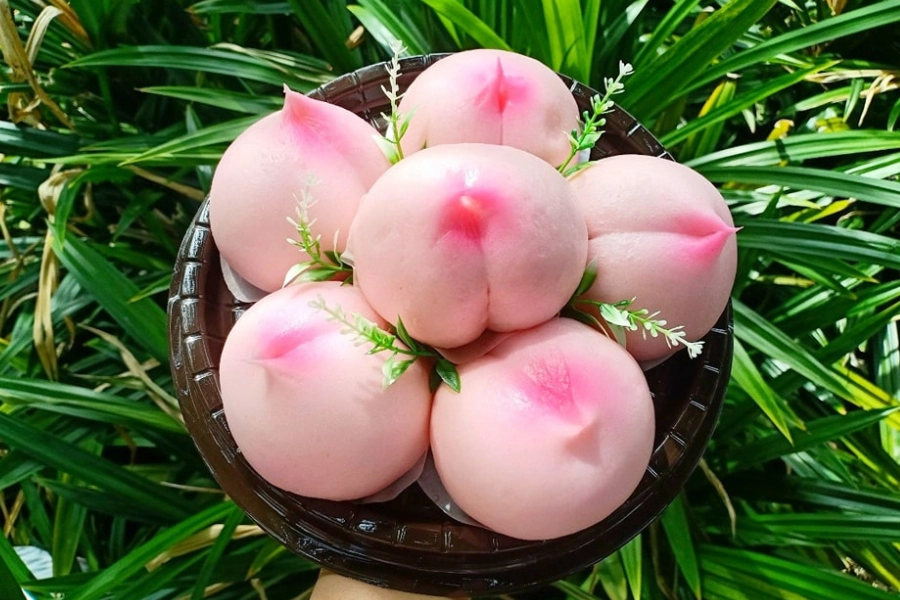 Bánh bao đào tiên cúng khai trương