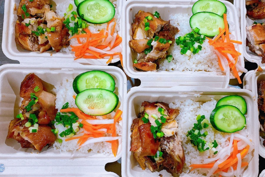 Cơm tấm sườn ăn sáng khách hàng Seowoo - PITO Cloud Canteen