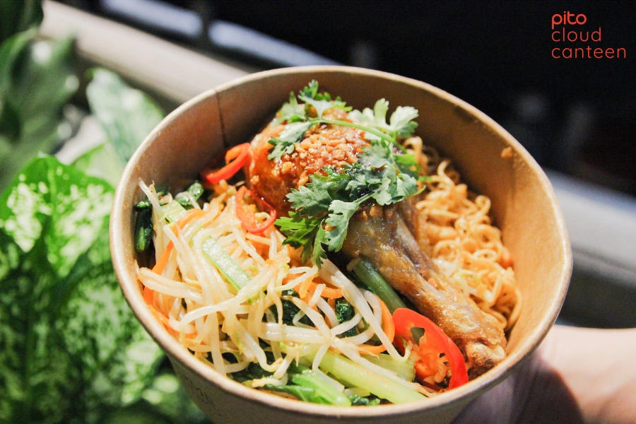 Đựng thức ăn trong hộp giấy - PITO Cloud Canteen