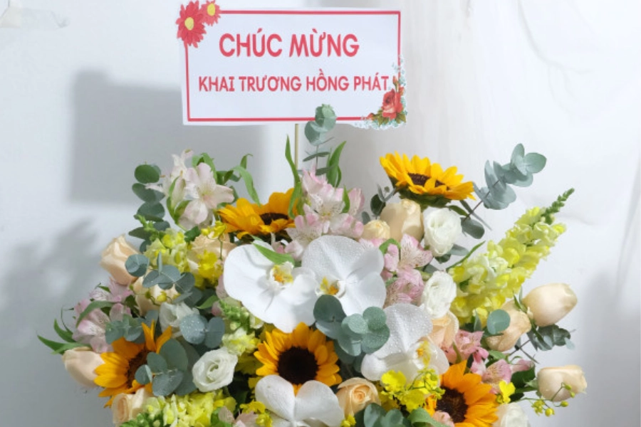 Giỏ hoa khai trương