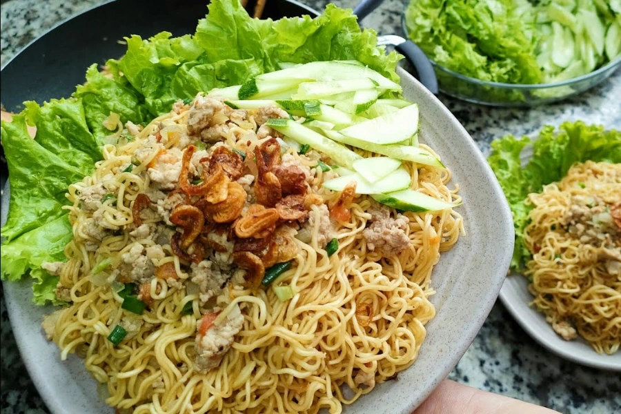 Mì gói thịt khìa ăn sáng khách hàng Seowoo - PITO Cloud Canteen