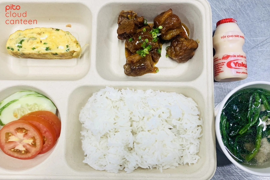Thứ hai cơm văn phòng sườn non ram mật ong - PITO Cloud Canteen