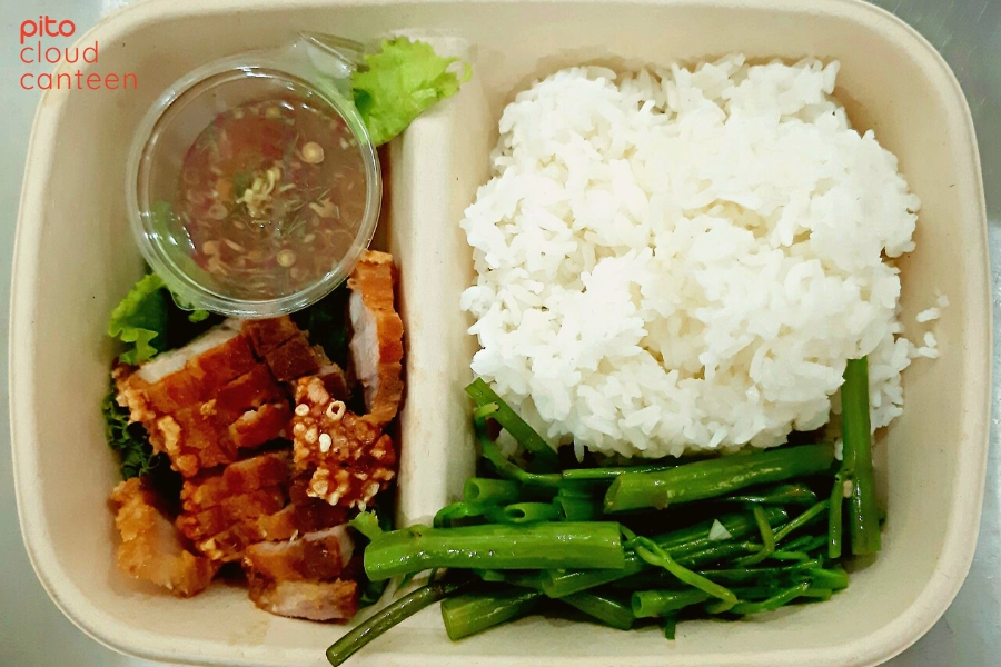Thứ 5 cơm văn phòng món ba chỉ lắc sả tắc - PITO Cloud Canteen