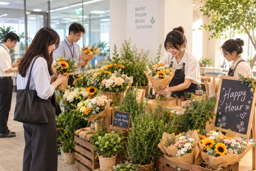 Cam_hoa_tai_van_phong Cắm hoa tại văn phòng