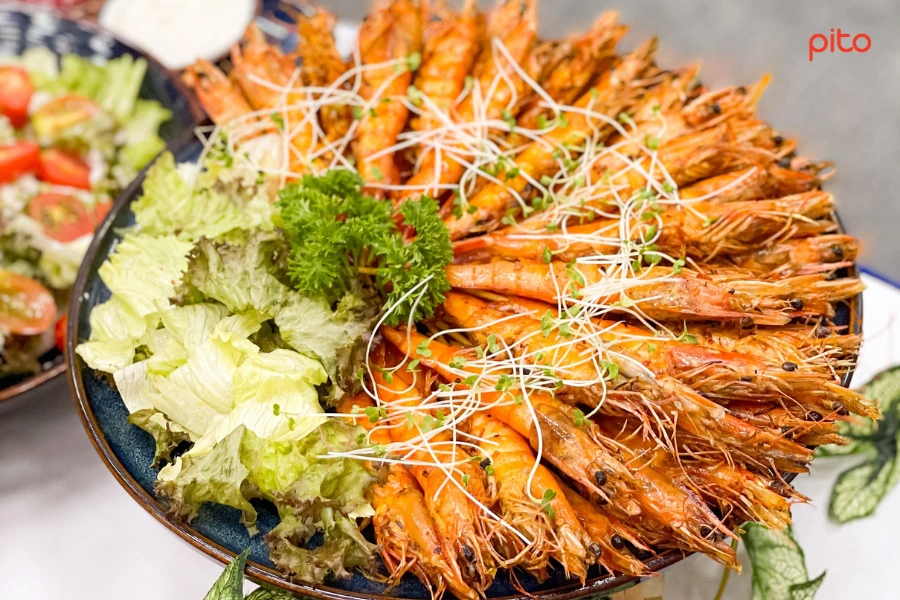 Tôm nướng muối ớt - PITO