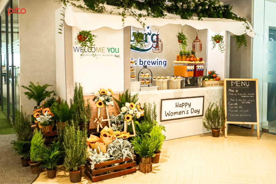 Không gian hoa tại Carlsberg Việt Nam