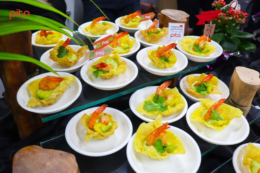 Tôm bơ hoành thánh Finger Food
