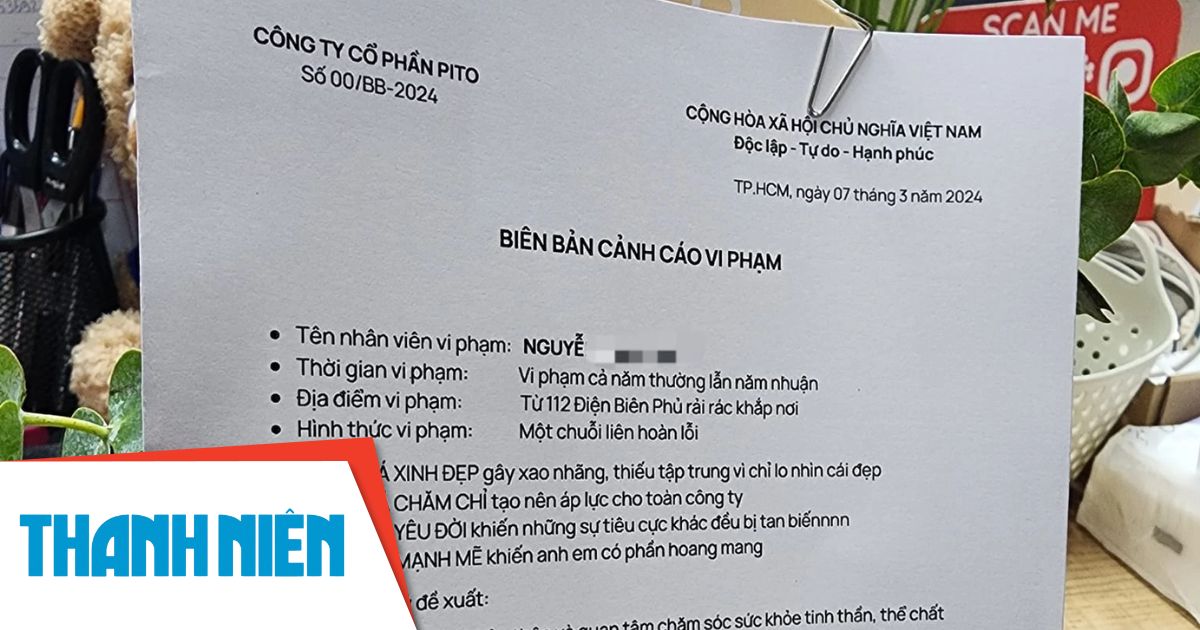 Thumbnail "biên bản cảnh cáo vi phạm" độc đáo