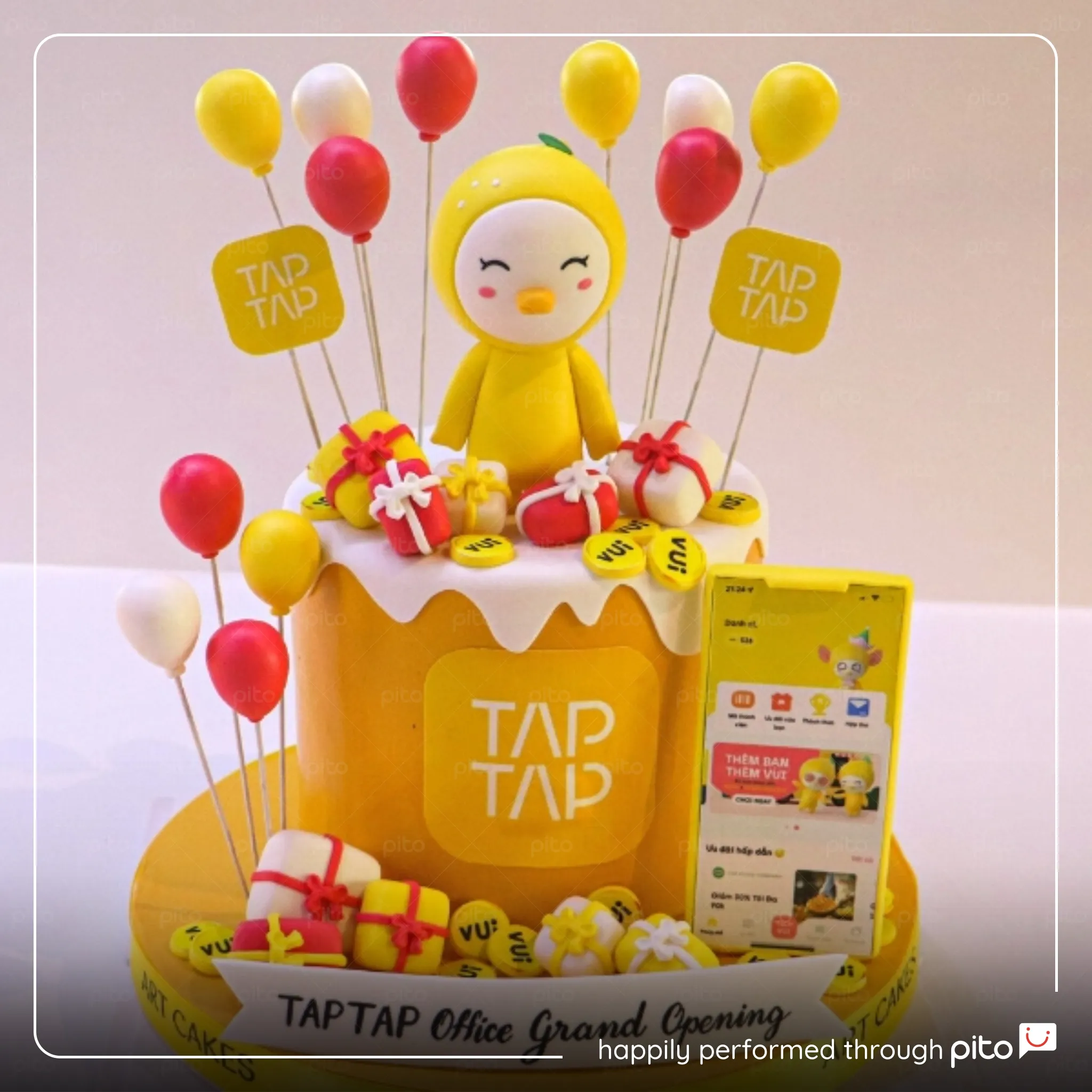 Bánh kem khai trương công ty đẹp đặt qua PITO