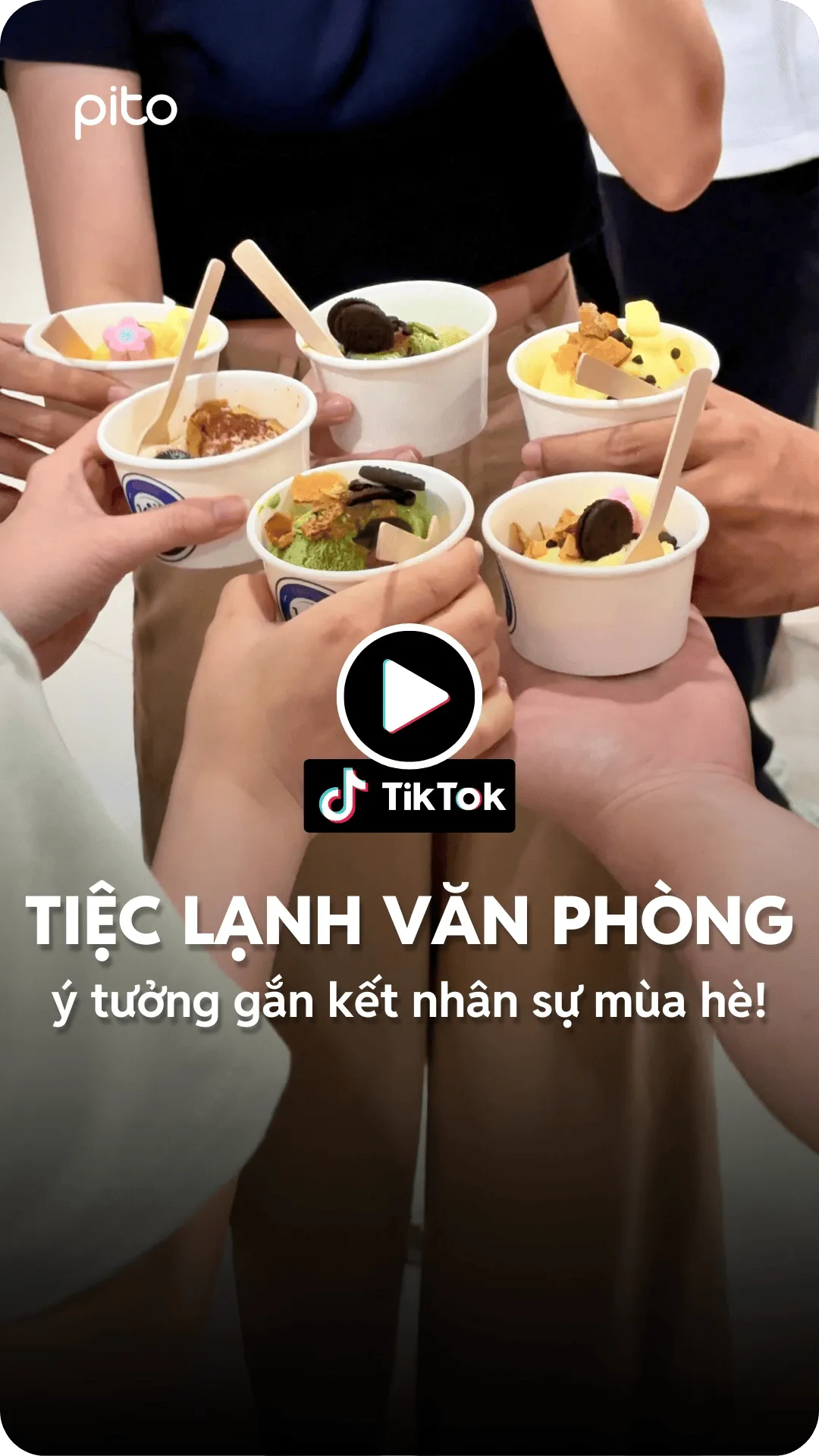Tiệc kem cho công ty, live station kem mát lạnh PITO