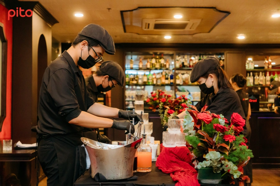 Pha chế mocktail tại chỗ