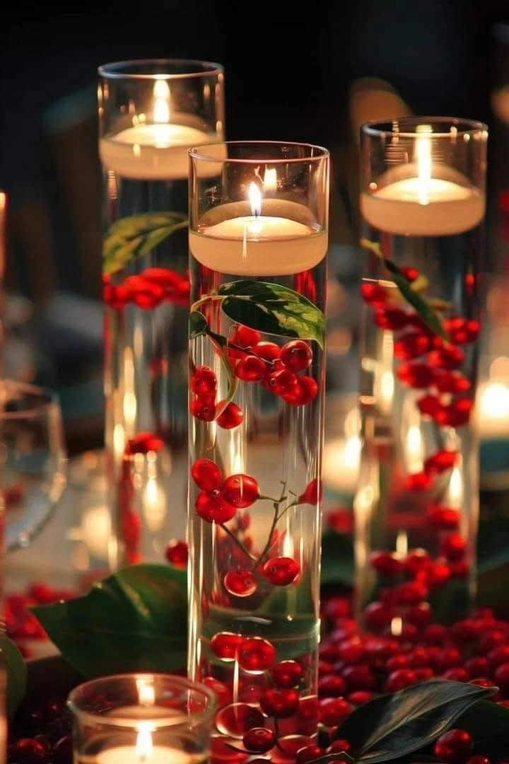 Cranberry & Rosemary Floating Decor 