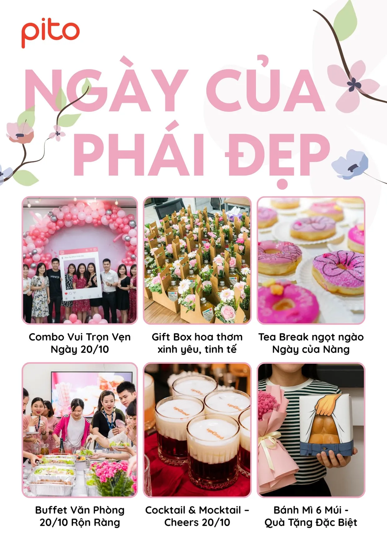 Menu 20-10 ngày Phụ nữ Việt Nam sáng tạo từ PITO 