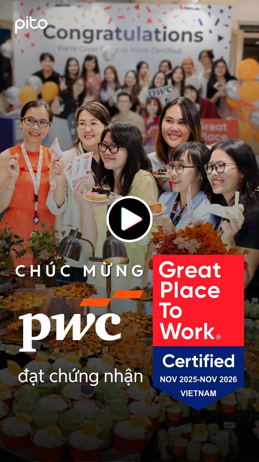 Ấn tượng tiệc ăn mừng Great Place To Work PwC Việt Nam