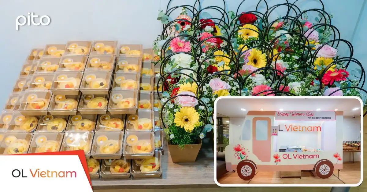 OL-Viet-Nam-Tiec-Cong-Ty-Food-Truck-PITO OL Việt Nam tiệc công ty 8/3 Food Truck hoa và trà sữa
