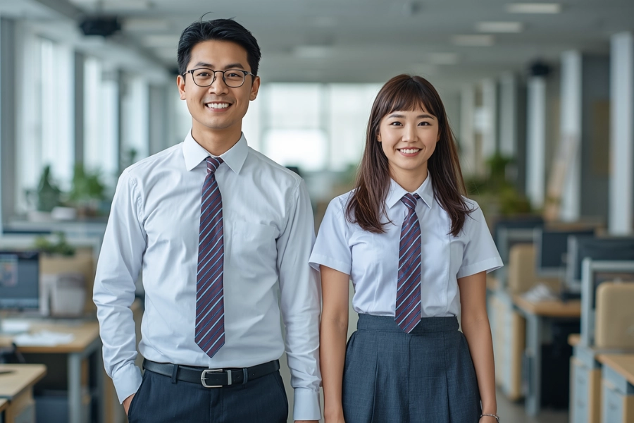 Mặc đồng phục học sinh đi làm