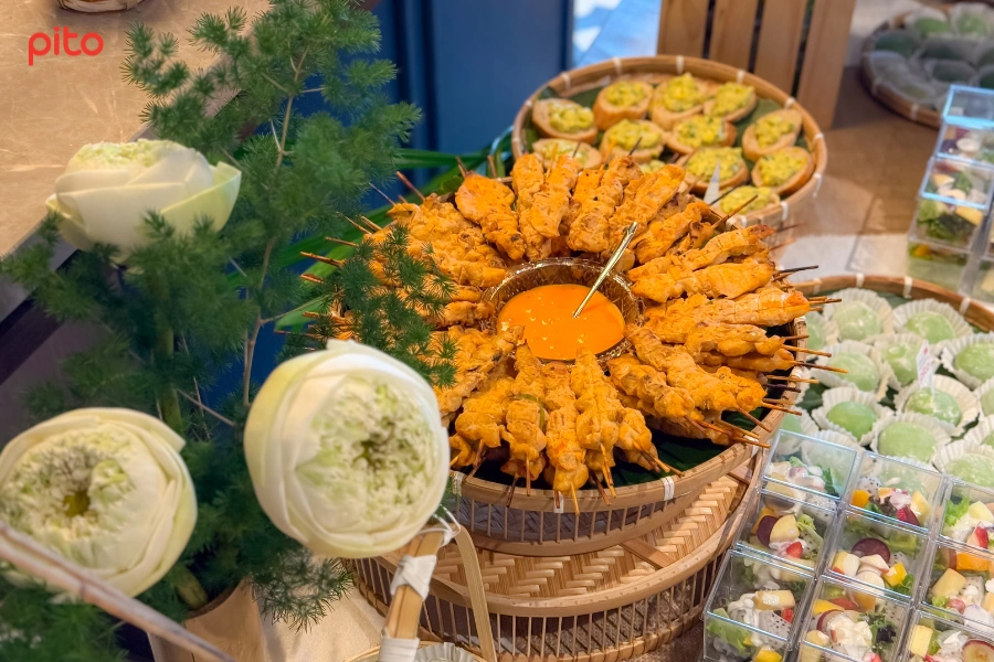 Finger Food trang trí hoa sen