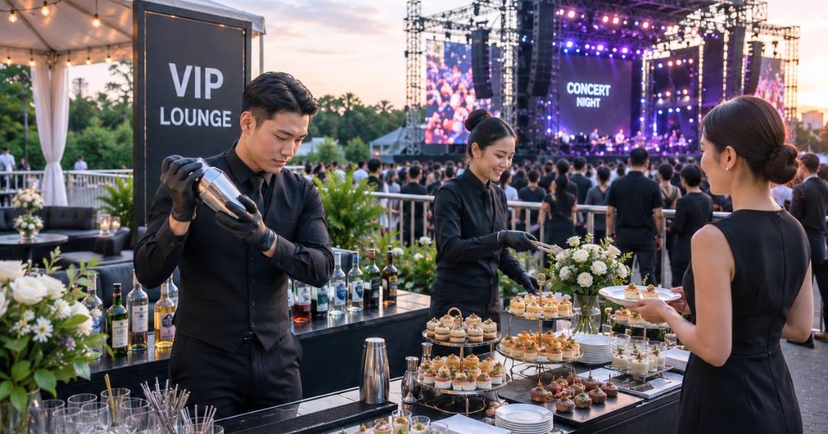 Food Support cho sự kiện giải trí, khu VIP Lounge, Music Festival, Premiere Phim - PITO