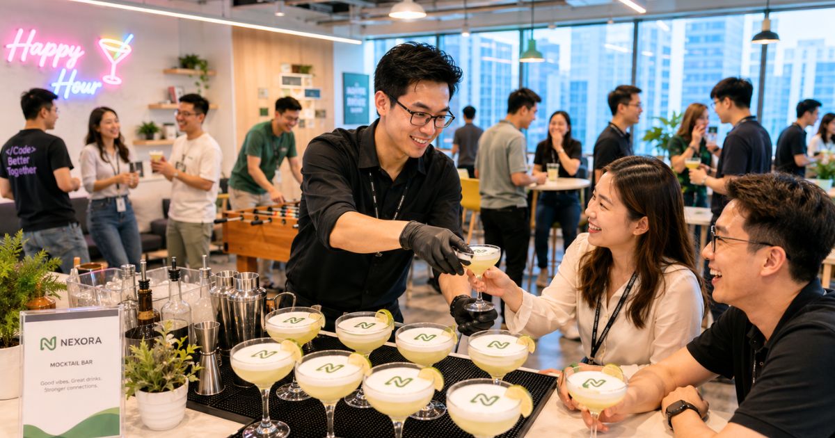 Happy-Hour-cong-ty-cong-nghe-tuong-tac Happy Hour ly nước biết nói, nước in logo công ty sáng tạo - PITO