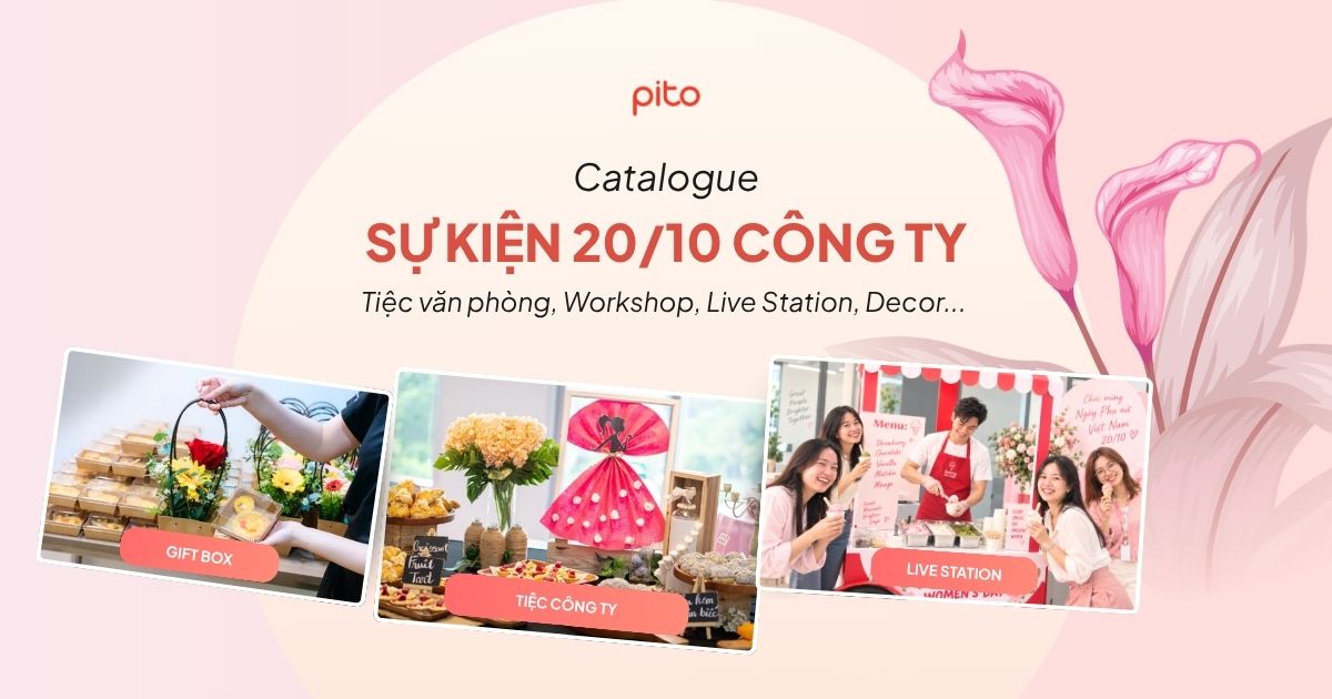 Catalogue tiệc và sự kiện 20/10 cho công ty - PITO